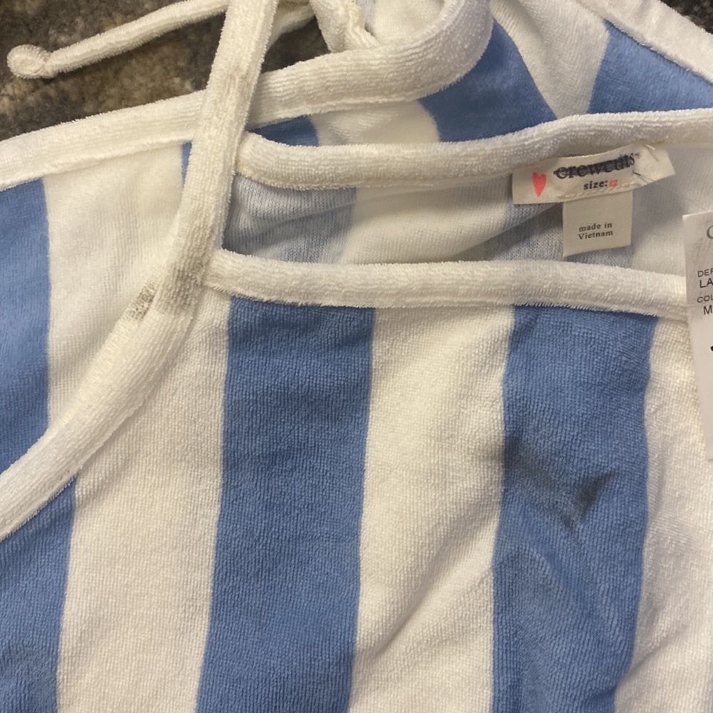 J. Crew Girls' tie-shoulder romper in towel terry* - Picture 5 of 6